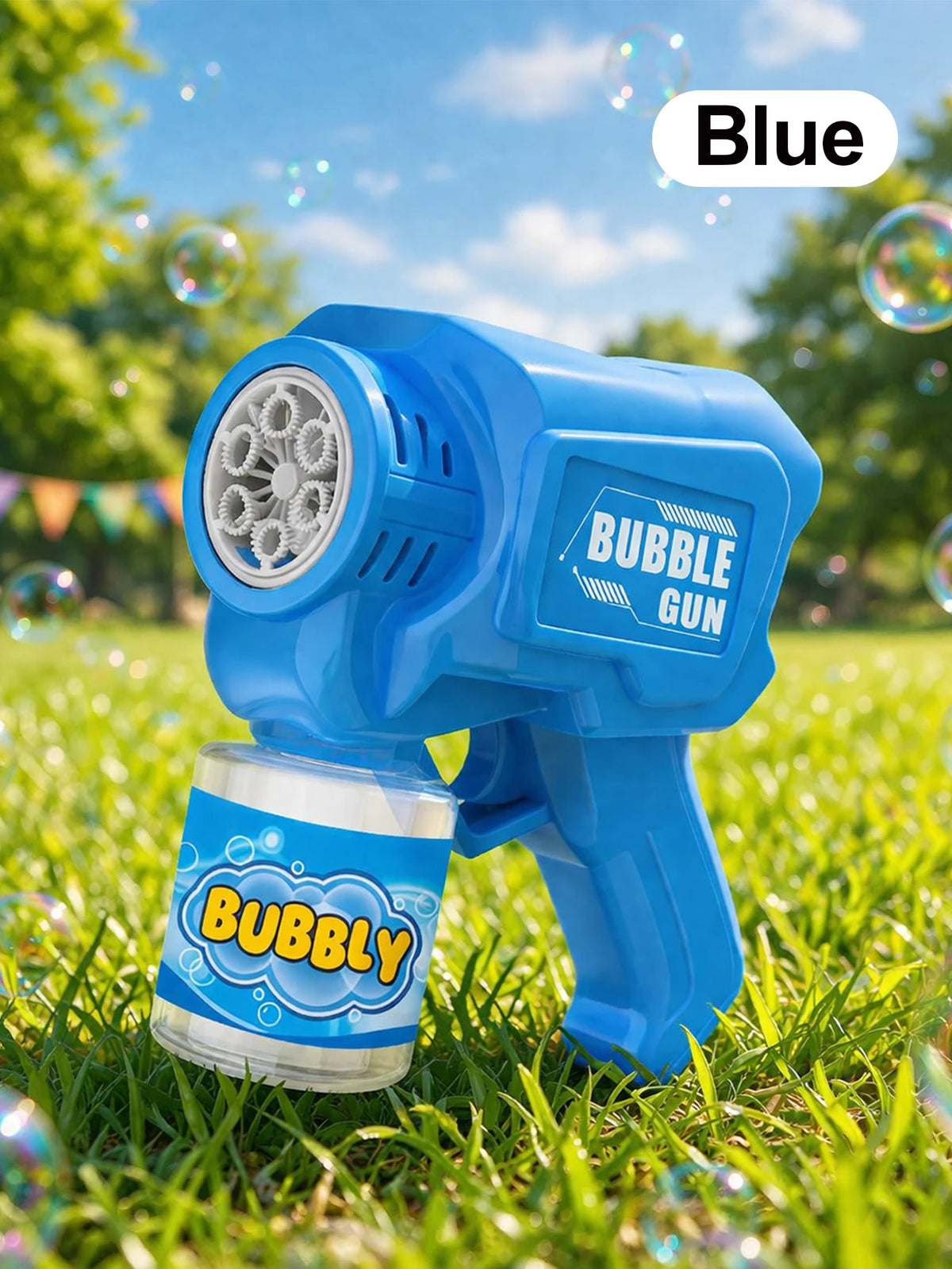 Automatic Bubble Gun for Kids – No Batteries Needed