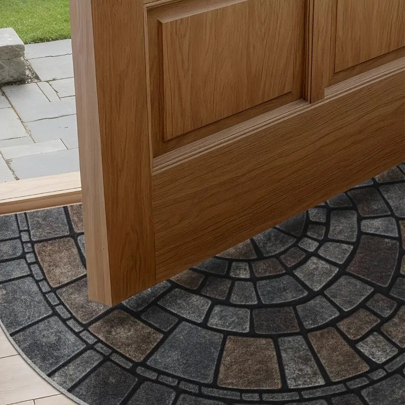 Semi-Circular Non-Slip Door Mat