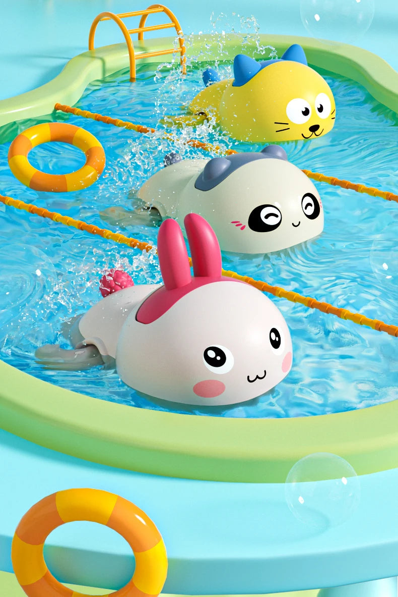 Wind-Up Swimming Animal Bath Toys for Toddlers