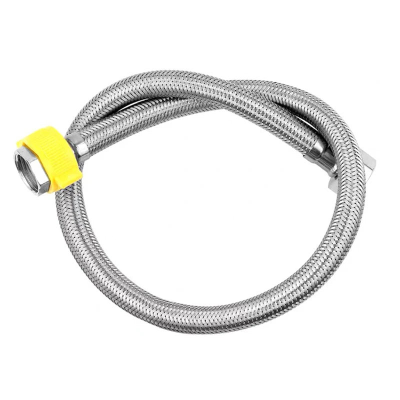 A coiled stainless steel high pressure faucet glass rinser for bars and kitchens.