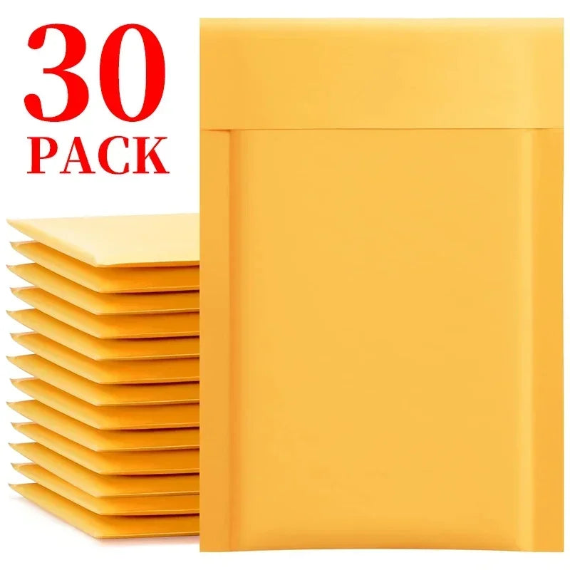 Kraft Bubble Mailers with Self-Sealing Adhesive