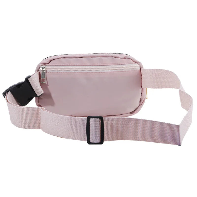 Versatile Nylon Waist Pack with Zippered Pockets