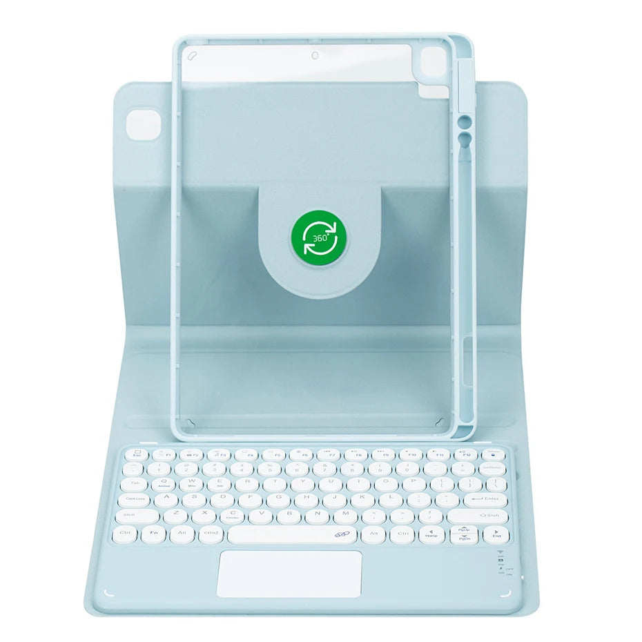 360° Rotating Keyboard Case for iPad with Magnetic Stand