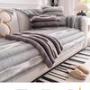 Plush Velvet Padded Sofa Cover with Non-Slip Backing