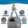 Gray insulated lunch bag with sturdy handles and a large compartment featuring smooth zippers and an extra pocket.