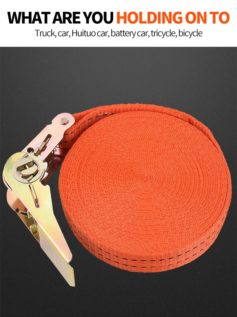 Heavy-Duty Ratchet Tie-Down Straps for Secure Cargo Transport