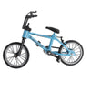 Blue RC car decorative accessories set featuring surfboard, kayak, and roadblocks.