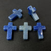 Natural Stone Cross Pendant Charm for Jewelry Making