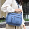 Bolso bandolera de nylon impermeable con múltiples bolsillos