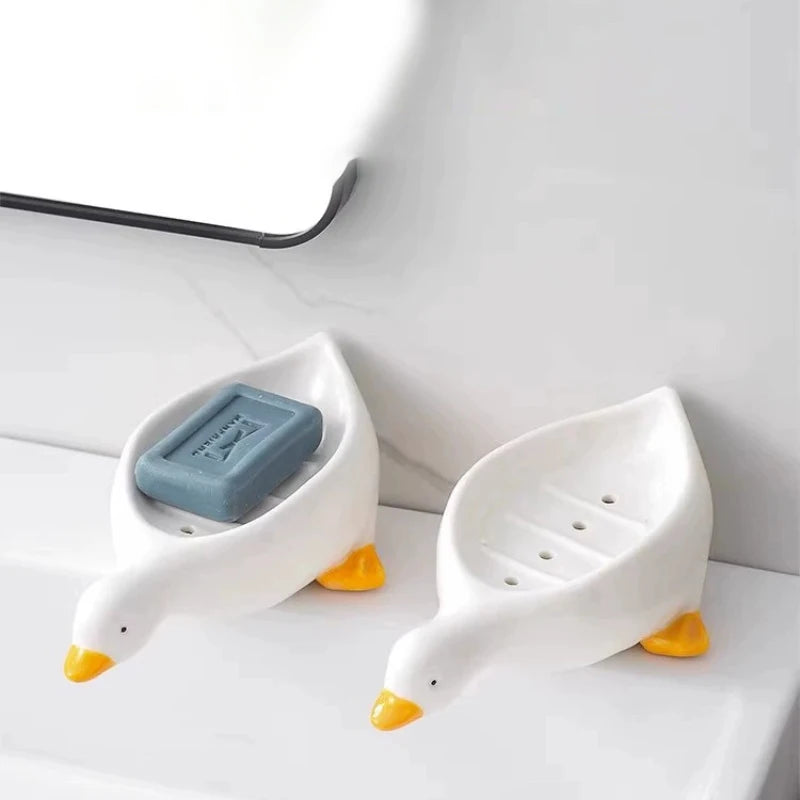 Duck-Shaped Drainable Soap Dish
