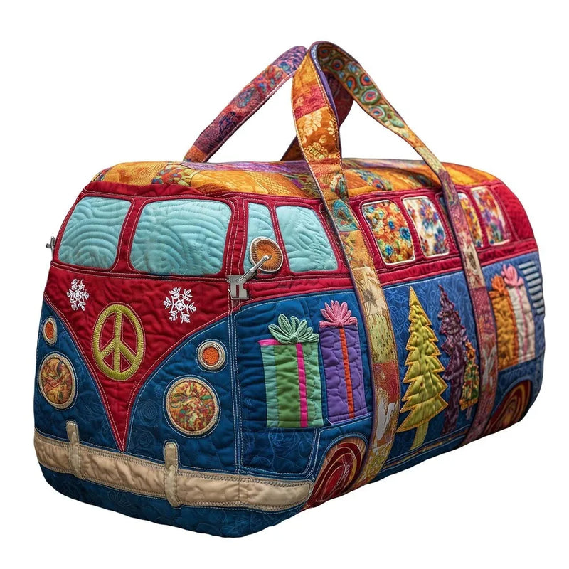 Quilted Cotton Travel Tote with Frog Print