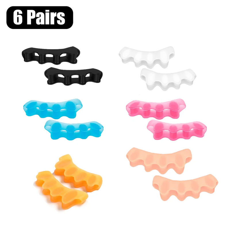 Soft Silicone Toe Separators for Bunion Relief & Foot Alignment