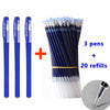 Smooth 0.5mm Gel Pen Set with Refills (Black, Blue, Red)
