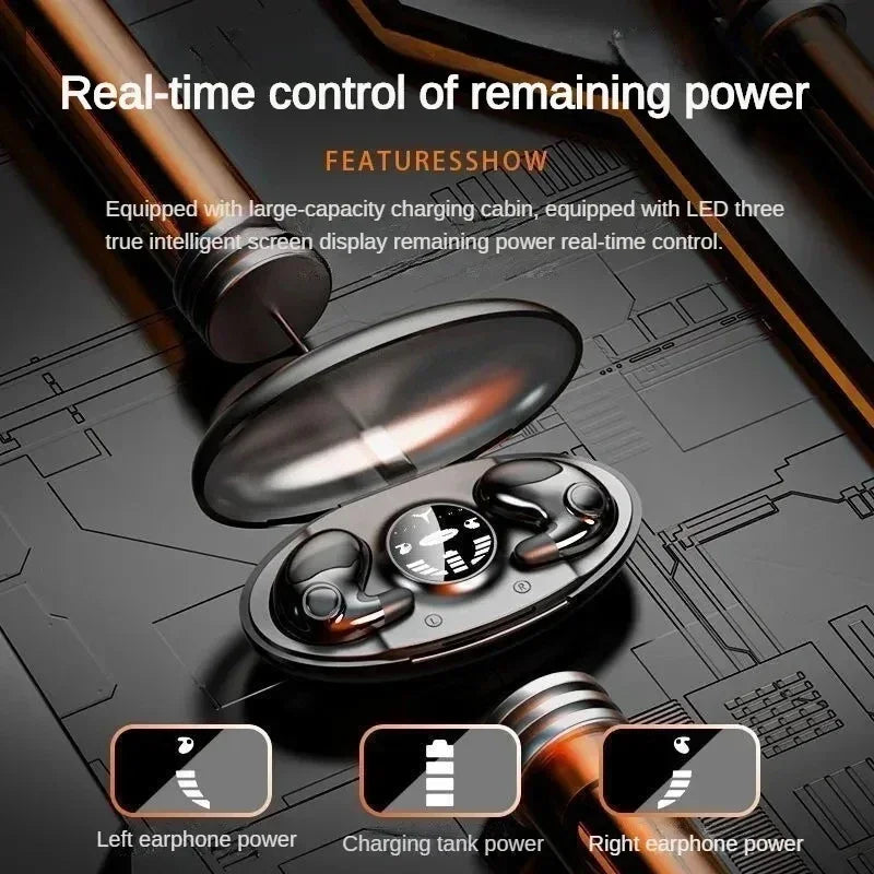 Invisible TWS Bluetooth Earbuds with Charging Case
