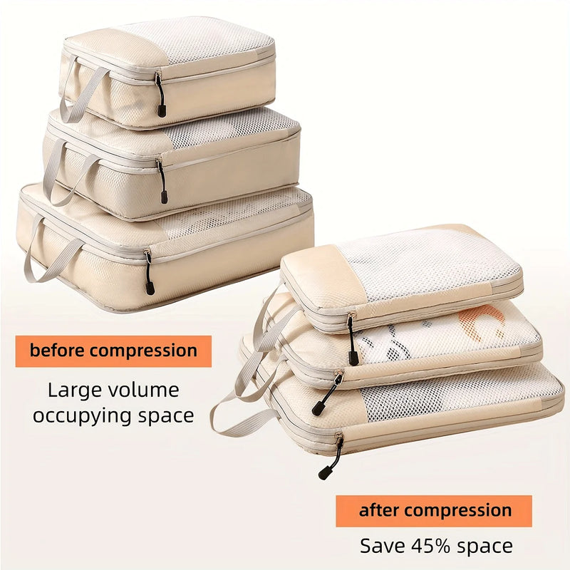 3-teiliges Reise-Kompressions-Packing-Cube-Set