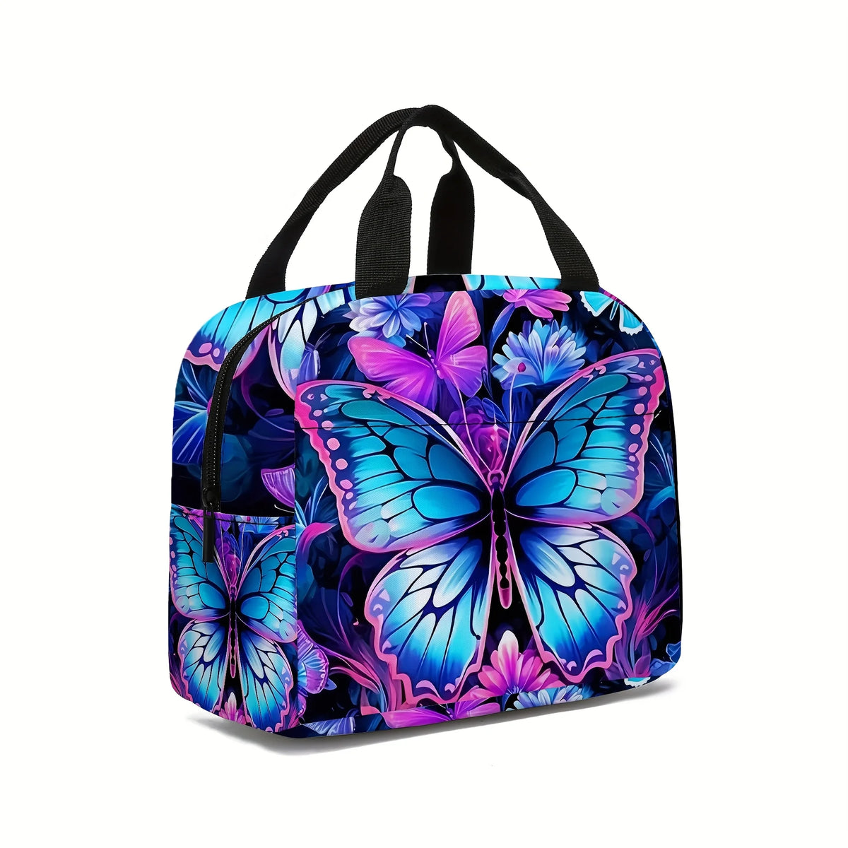 Insulated Butterfly Lunch Bag with Front Pocket
