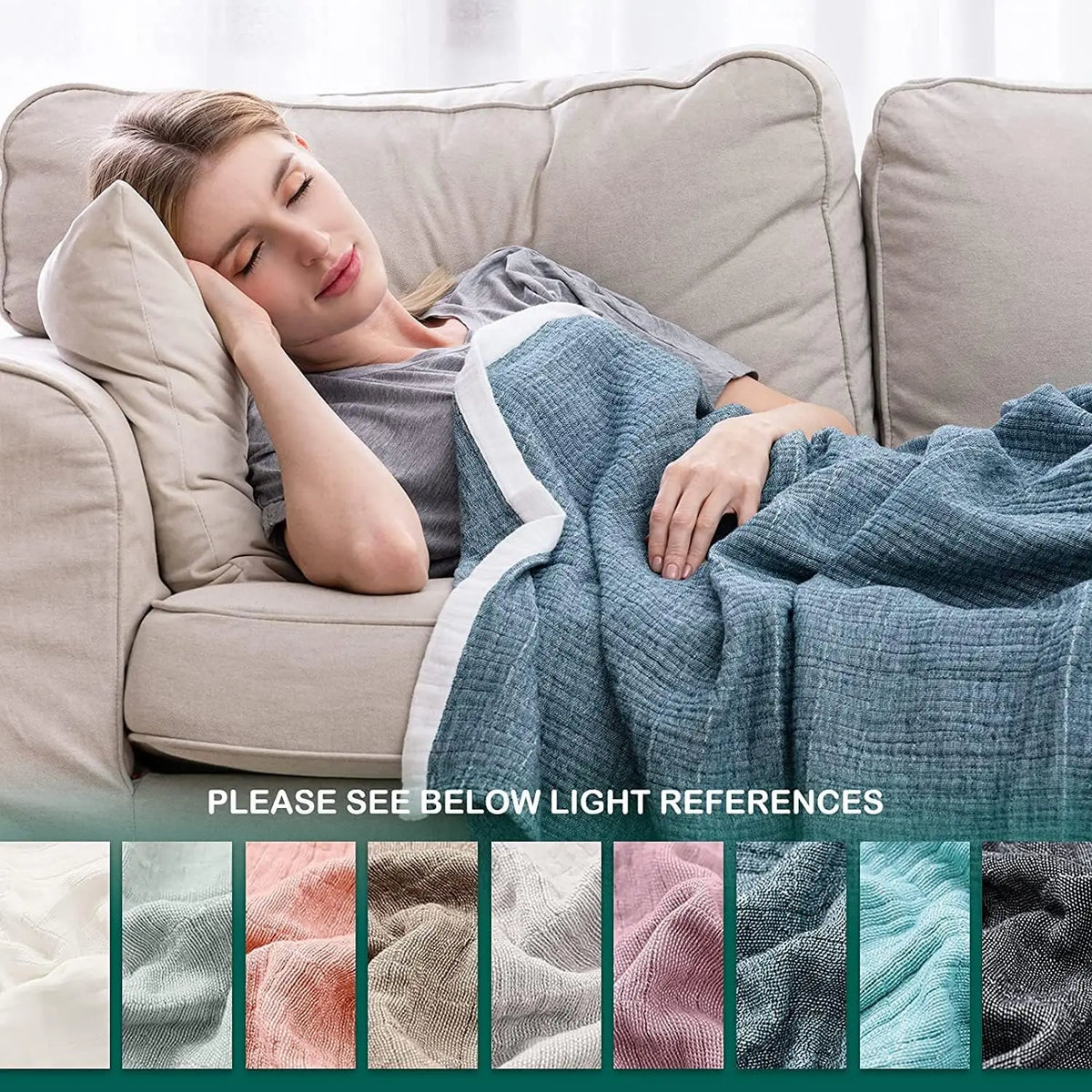 Breathable 4-Layer Cotton Muslin Blanket — Lightweight & Soft for All Seasons