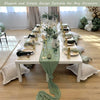 Green Bohemian Cheesecloth Table Runner