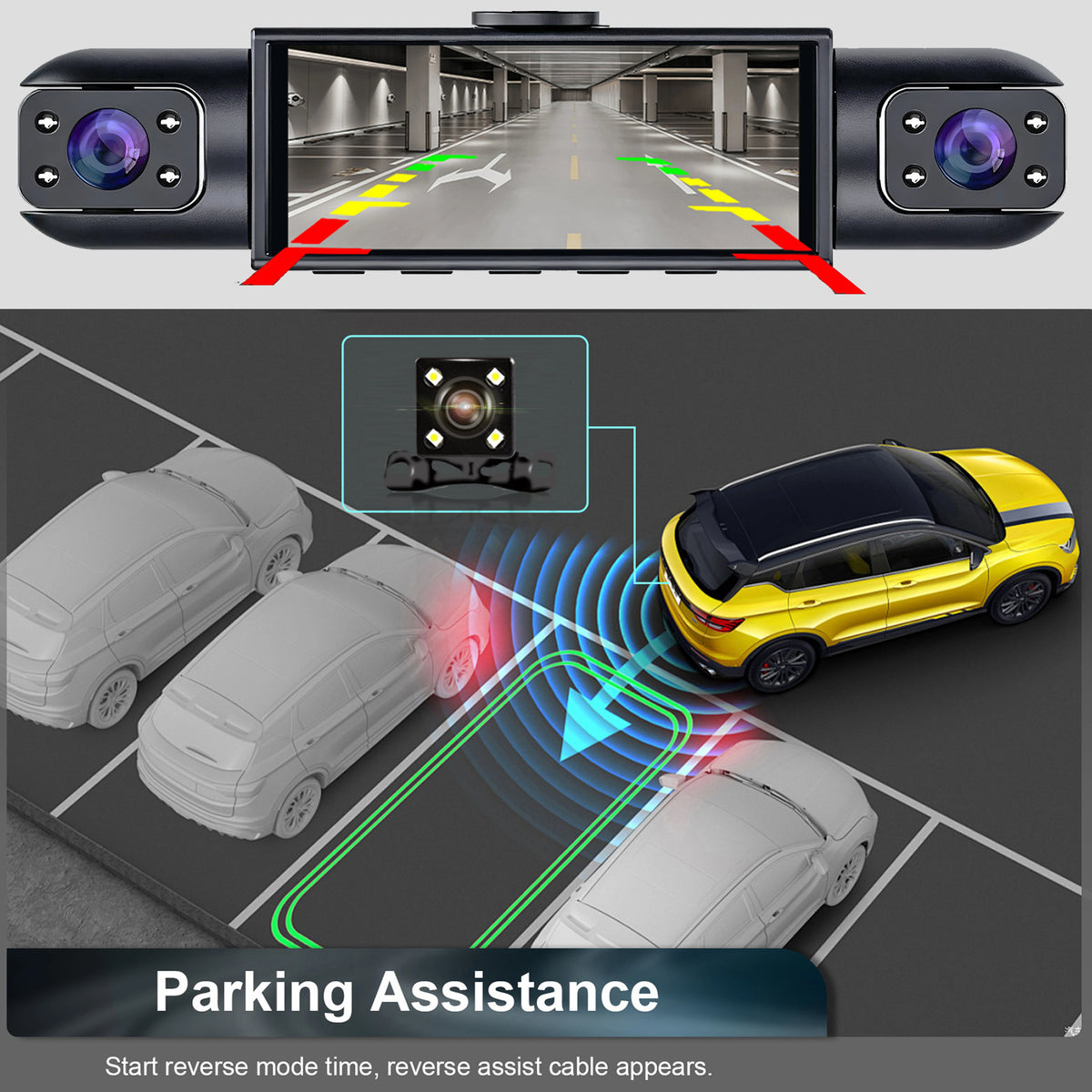 4-Channel 360° Dash Cam with Full Vehicle Coverage and Night Vision