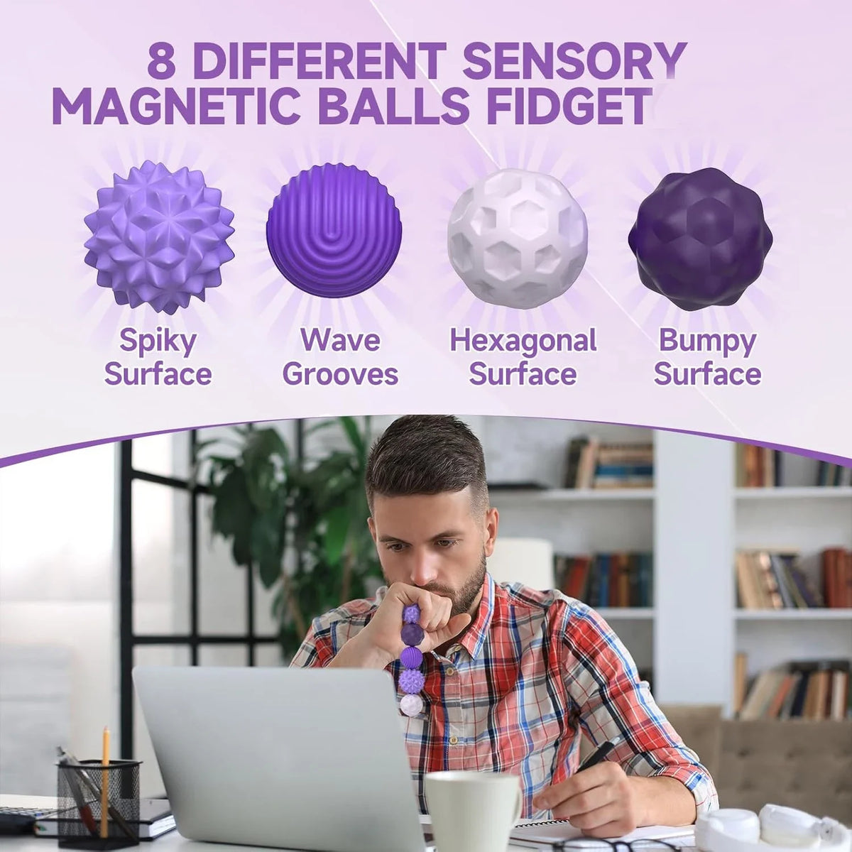 Silicone Magnetic Fidget Balls for Stress Relief and Focus