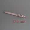 A close-up view of a light pink Uni ZENTO Quick-Dry Gel Pen with a 0.5mm tip.