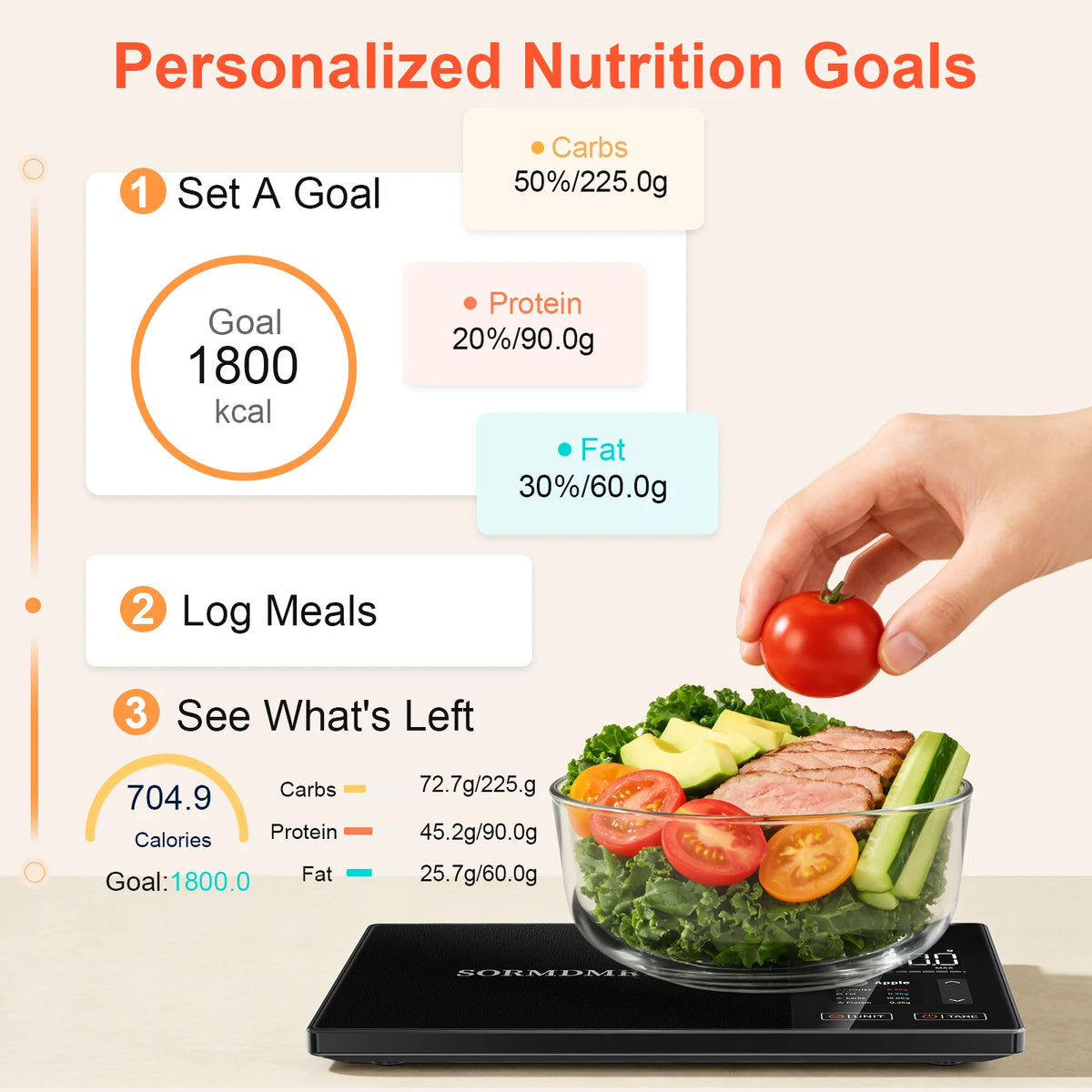 Báscula de Cocina Digital con Conexión a Aplicación