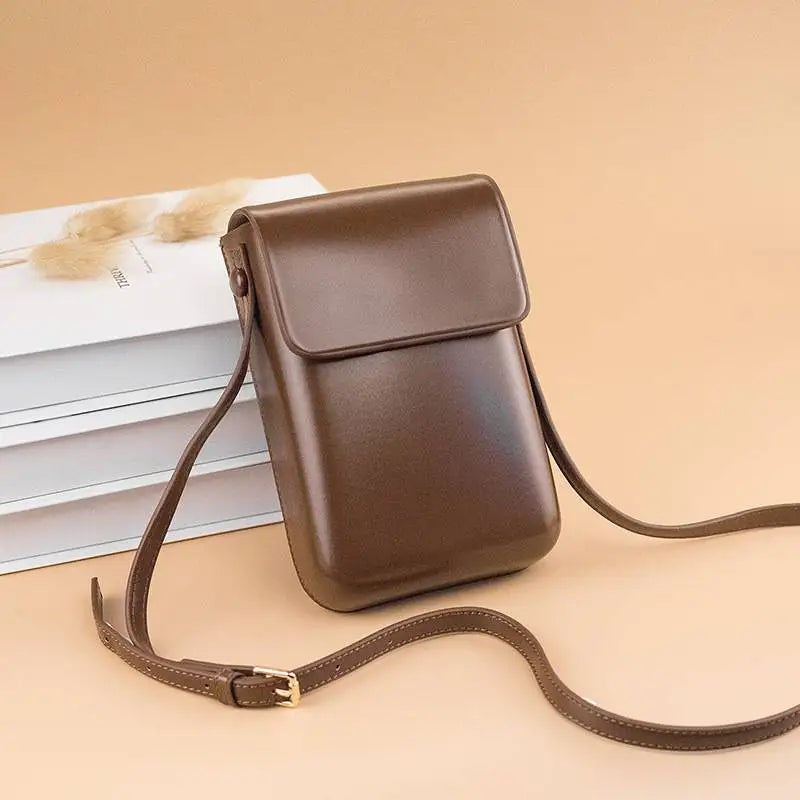 Bolso Bandolera de Piel Microfibra Vintage