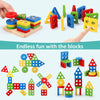 A collection of colorful wooden blocks, puzzles, and stacking toys for toddlers and young children.
