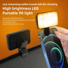 Clip-On LED Selfie Light with 3 Color Modes and Adjustable Brightness