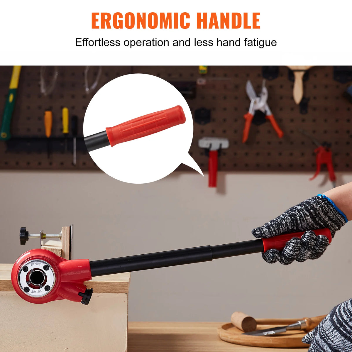 3-Piece Manual Ratchet Pipe Threader Kit with Carrying Case