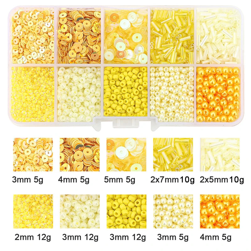 Kit Complet de Création de Bijoux DIY avec Perles en Verre