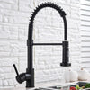 Matte Black Pull-Down Kitchen Faucet with Dual-Mode Spray Head