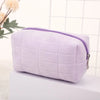 Soft Plush Cosmetic Bag with Zipper Closure