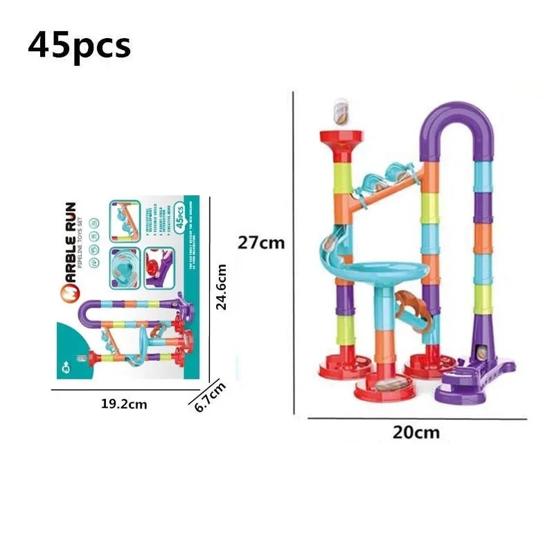 DIY Marble Run Building Blocks Set