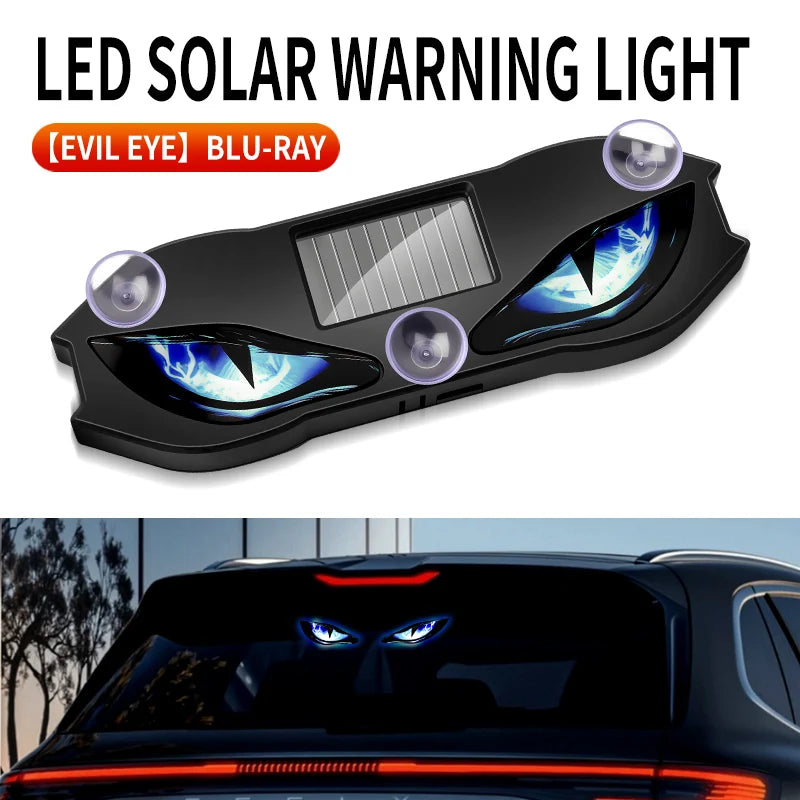 Solar-Powered Demon Eye LED Car Light