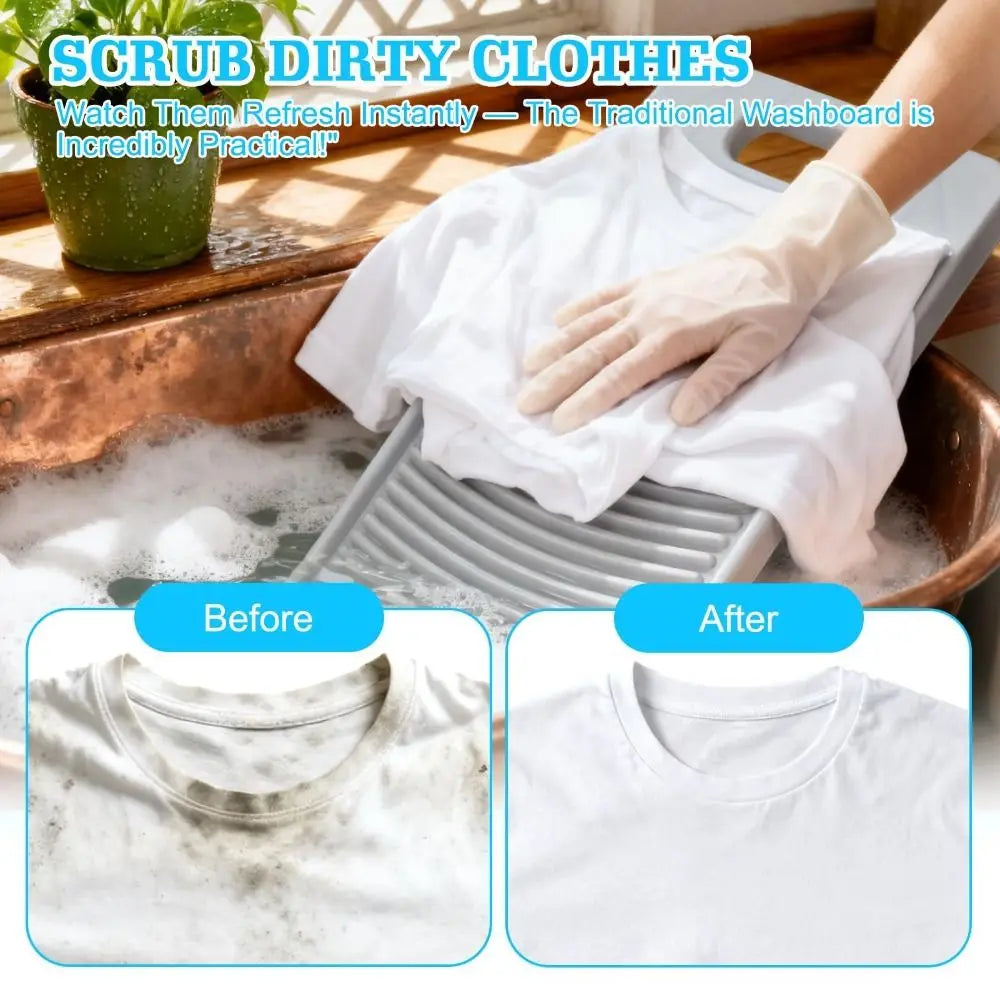 Compact Hand Washing Board with Non-Slip Base