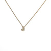 Initial Letter Pendant Necklace with Cubic Zirconia