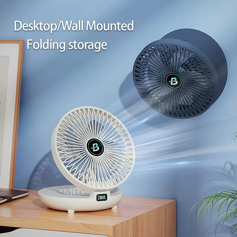 Rechargeable Wall-Mounted & Desktop Fan