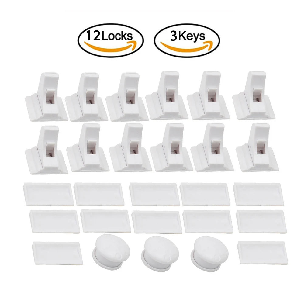 Magnetic Child Safety Cabinet Lock with Key