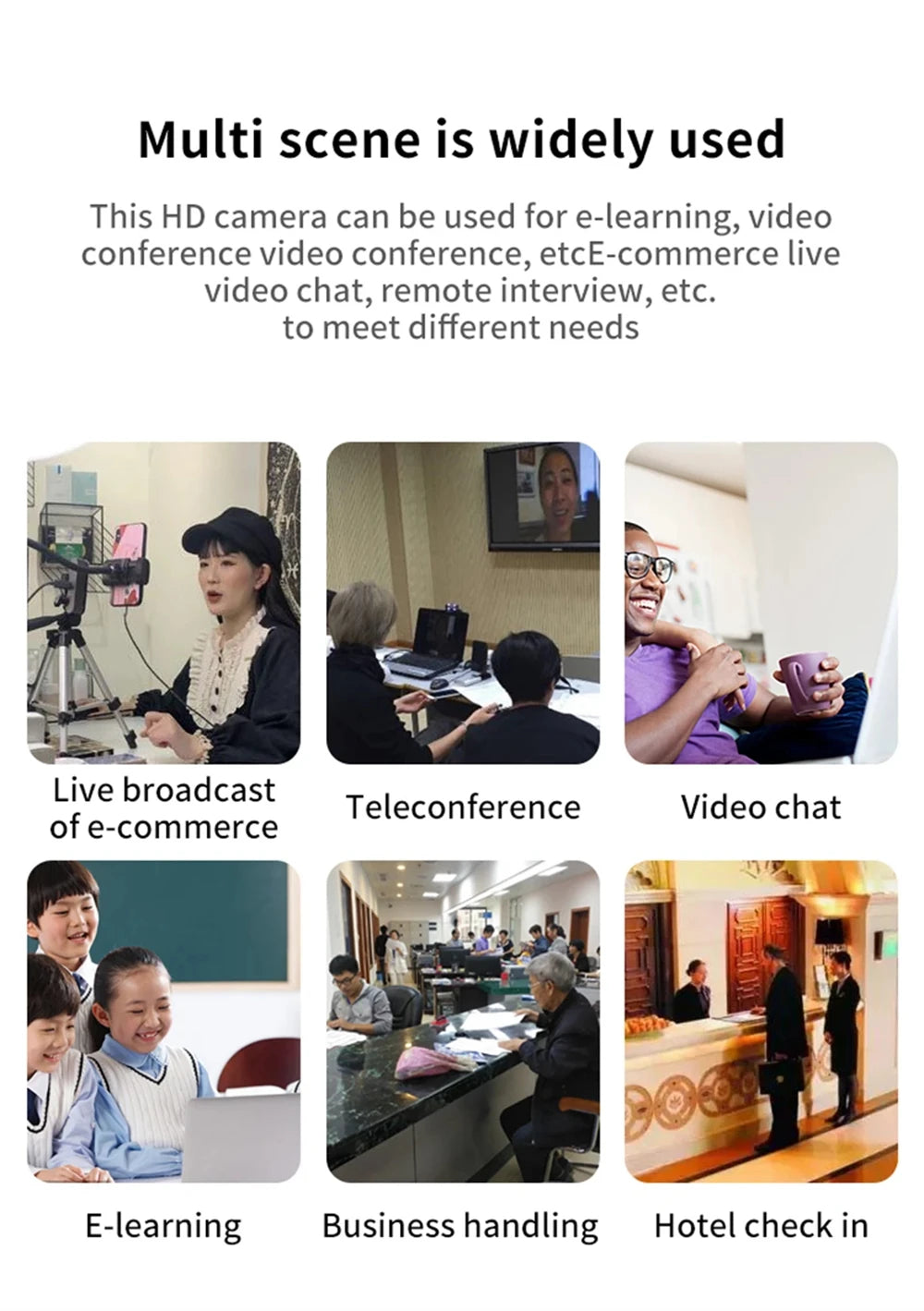 4K Auto-Focus Webcam with Built-in Microphone