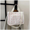 Strawberry Bowknot Canvas Tote Bag