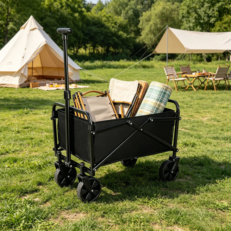 Foldable Camping Wagon with All-Terrain Wheels