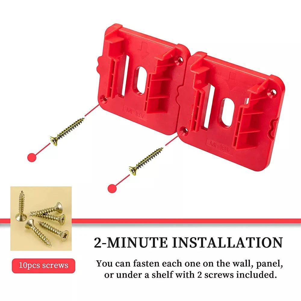 18V Li-ion Battery Storage Bracket for Milwaukee M18