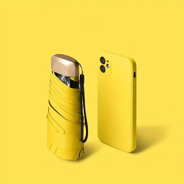 Compact UV-Protective Pocket Umbrella