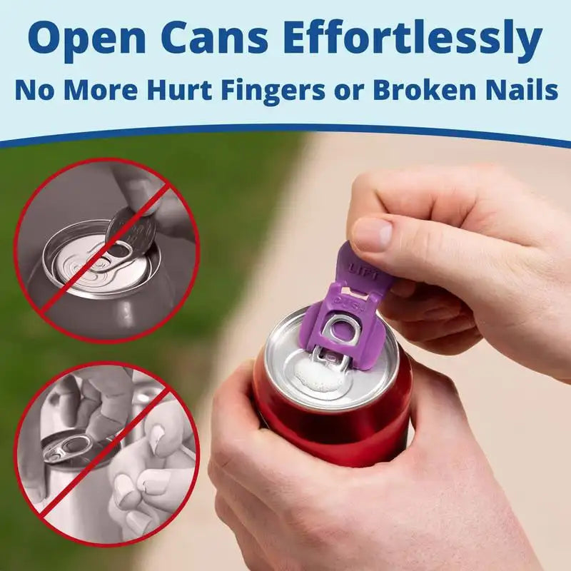 Reusable Can Tab Opener and Drink Protector Caps (Set of 6)