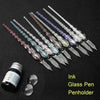 Crystal Glass Dipping Pen with Gold Ink Set