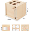 Montessori 4-in-1 Wooden Color Sorting & Shape Matching Box for Toddlers