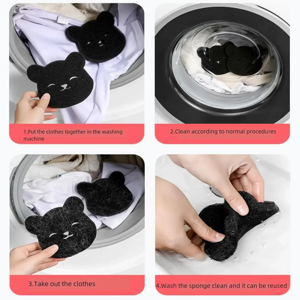 Reusable Pet Hair Remover Sponge for Laundry