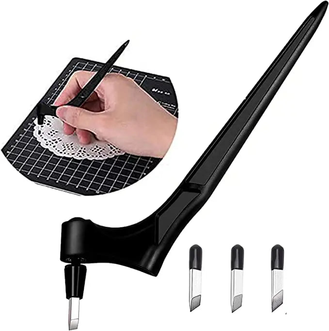 360° Rotating Blade Craft Cutter with 3 Replacement Blades