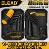 41-Piece Hex and Torx Key Set with Ratchet Handle and Storage Case